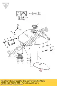 triumph T2400546 isolation, réservoir de carburant - La partie au fond