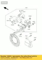 430411609FE, Kawasaki, caliper-assy, ??rr, m.f.g. kawasaki gpz  e f gpz1100 abs 1100 , Nieuw