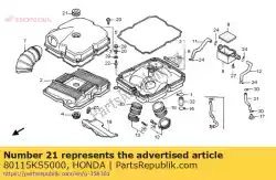Ici, vous pouvez commander le caoutchouc, montage sur support auprès de Honda , avec le numéro de pièce 80115KS5000: