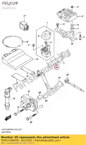 suzuki 4541438G00 cinta, asiento inferior - Lado inferior