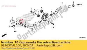 honda 91463MAL600 junta, tubo (14.5) - Lado inferior