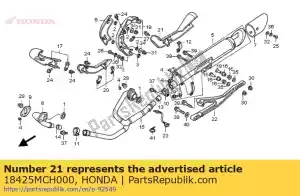 honda 18425MCH000 cover, fr. geluiddemper - Onderkant