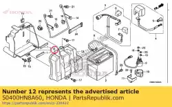 Aqui você pode pedir o caixa, bateria em Honda , com o número da peça 50400HN8A60: