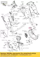 55028041218T, Kawasaki, carenado, lwr, rh, f.s.black klz10 kawasaki  klz 1000 2012 2013 2014 2015 2016 2017 2018, Nuevo