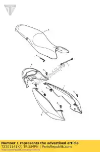 triumph T2301141KF t2301141-kf rear panel kit lh - Bottom side