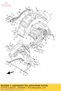 yamaha 1D7YK21501P1 front fender comp. - Bottom side