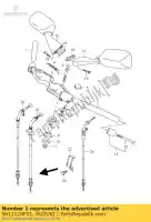 5611124F01, Suzuki, handlebar,r suzuki gsx 1300 1999 2000 2001 2002 2003 2004 2005 2006 2007, New