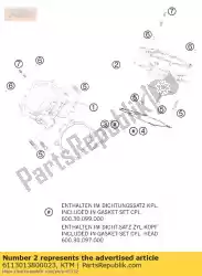 Ici, vous pouvez commander le zylinder et piston arrière auprès de KTM , avec le numéro de pièce 6113013800023: