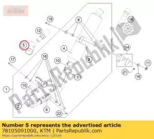 ktm 78105091000 enchufe cat 2012 - Lado inferior