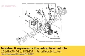 Honda 16169KTMD21 stay,wire - Bottom side
