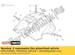 Aprilia AP8104885, Tapón de llenado de combustible, OEM: Aprilia AP8104885