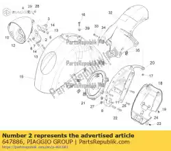 Here you can order the bracket with up from Piaggio Group, with part number 647886: