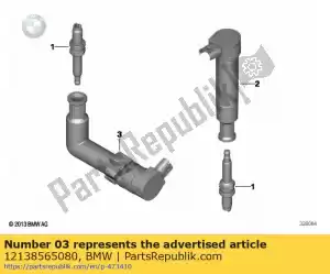 bmw 12138565080 bobina de ignição angeld, direita - Lado inferior