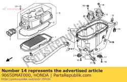 Aqui você pode pedir o braçadeira, mangueira de embreagem em Honda , com o número da peça 90650MAT000: