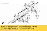 51370HP6A00, Honda, arm assy., r. fr. upper honda trx 700 2008 2009 2011, New