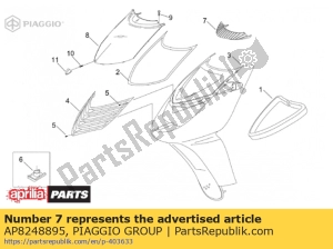 aprilia AP8248895 colarinho. met.black - Lado inferior