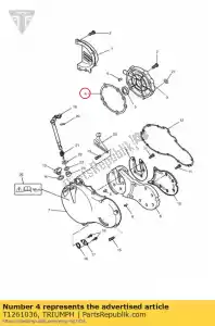 triumph T1261036 junta - Lado inferior