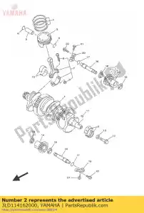 yamaha 3LD114162000 plane bearing, crankshaft 1 - Bottom side