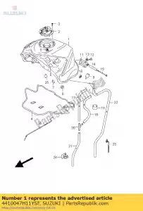 Suzuki 4410047H11YSF conjunto de tanque, combustible ( - Lado inferior