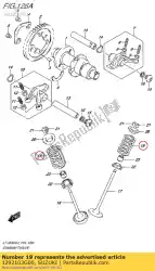 Here you can order the spring,valve from Suzuki, with part number 1292103G00: