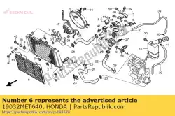 Ici, vous pouvez commander le calandre, radiateur auprès de Honda , avec le numéro de pièce 19032MET640: