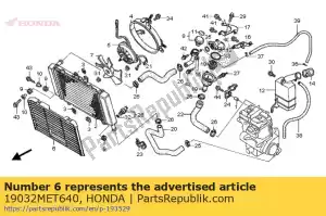 Honda 19032MET640 calandre, radiateur - La partie au fond