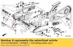 kraag, achterbrug, (45mm) van Honda, met onderdeel nummer 52141MKEA00, bestel je hier online: