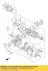 Suzuki 3158003F00 quadro, extremidade da unidade - Lado inferior