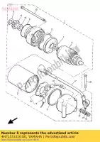 4H7155110100, Yamaha, engrenage, moteur de démarrage yamaha xj xjf 900, Nouveau