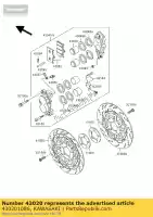 430201086, Kawasaki, pistone-comp-freno kawasaki zxr  l j r stinger h zx750 k zx400 m zxr750 zxr400 400 750 , Nuovo