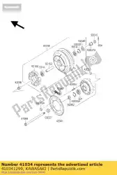 Aquí puede pedir conjunto de tambor, freno trasero vn800-c1 de Kawasaki , con el número de pieza 410341299: