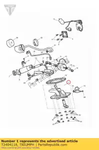 triumph T2404116 conjunto de placa de bomba - Lado inferior