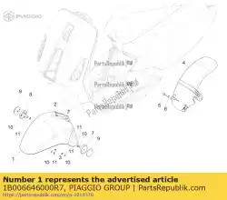 Tutaj możesz zamówić przedni b? Otnik od Piaggio Group , z numerem części 1B006646000R7: