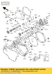 Qui puoi ordinare catena di copertura kx125-m3 da Kawasaki , con numero parte 140260013: