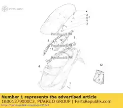 Aqui você pode pedir o conjunto de sela em Piaggio Group , com o número da peça 1B001379000C3: