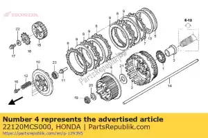 Honda 22120MCS000 ?rodek, sprz?g?o - Dół