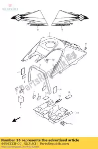 Suzuki 4454333H00 coussin, carburant ta - La partie au fond