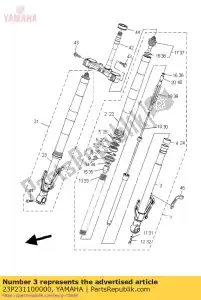 yamaha 23P231100000 tubo interno comp.1 - Lado inferior