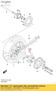 suzuki 0911910043 tornillo - Lado inferior