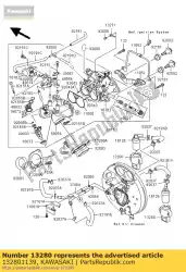 Ici, vous pouvez commander le titulaire auprès de Kawasaki , avec le numéro de pièce 132801139: