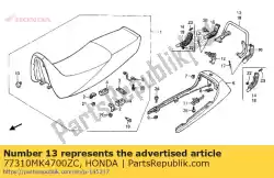 geen beschrijving beschikbaar op dit moment van Honda, met onderdeel nummer 77310MK4700ZC, bestel je hier online: