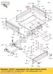 Here you can order the 01 plate,carrier,side,fr,v. B from Kawasaki, with part number 13271038557G: