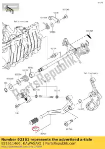 kawasaki 921611466 demper, vervang pedaal ex300adf - Onderkant