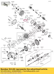 kawasaki 921401064 bola, d / o # 12 kvf650-a1 - Lado inferior