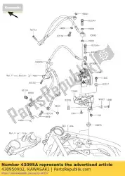 Here you can order the hose-brake,abs unit-fr c from Kawasaki, with part number 430950902: