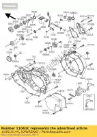 110610144, Kawasaki, joint, carter d'embrayage, oute kx250 kawasaki kx 250 2005 2006 2007, Nouveau