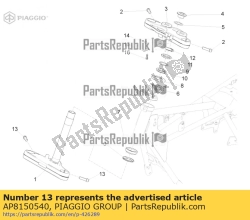 Aprilia AP8150540, Parafuso, OEM: Aprilia AP8150540