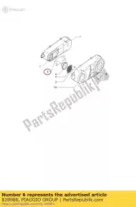 Piaggio Group 828986 geluiddempend materiaal afdekken - Onderkant