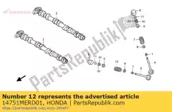 Ici, vous pouvez commander le ressort, soupape auprès de Honda , avec le numéro de pièce 14751MERD01: