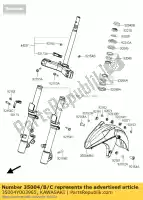 35004Y003965, Kawasaki, parafango anteriore, of.white sc300aff kawasaki j 300 2015, Nuovo